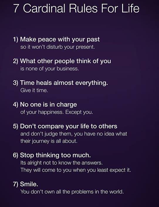 7 Cardinal Rules For Life